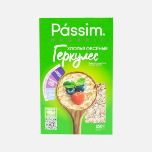 Хлопья Пассим овсянные Геркулес органические 250г