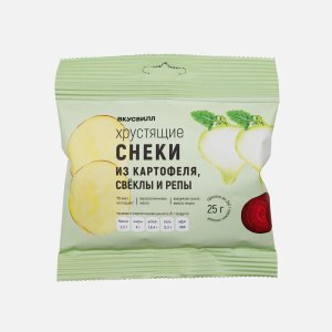 Снеки Вкусвилл хрустящие из картофеля/свеклы/репы 25г