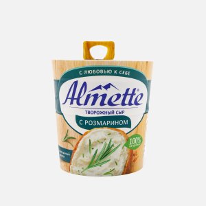 Сыр Альметте творожный с розмарином 60% стакан 150г