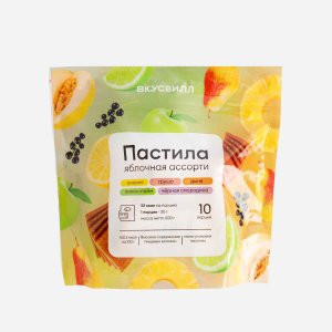 Пастила Вкусвилл Ассорти яблочная 200г
