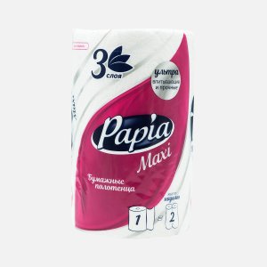 Полотенца Папиа Макси бумажные 3сл 1рул