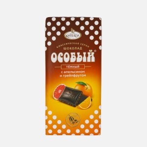 Шоколад Особый темный с апельсином и грейпфрутом 85г