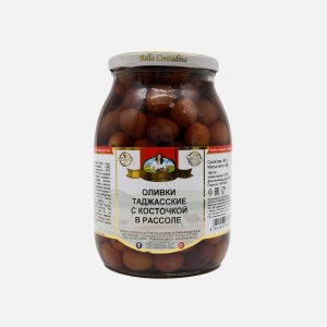 Оливки Белла Контадина Таджасские с косточкой в рассоле 900г