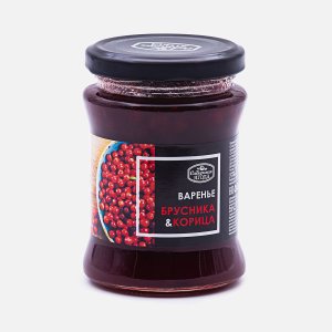 Варенье Сибирская ягода Брусничное с корицей ст/б 300г