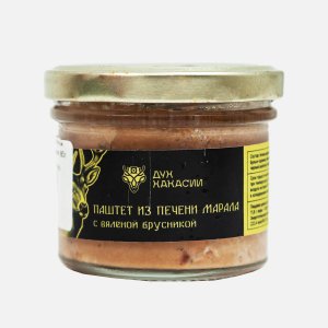 Паштет Дух Хакасии из печени марала с вяленой брусникой 85г
