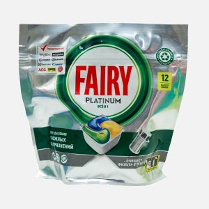 Средство Фэйри Платинум Лимон д/посуд машин в капс 12шт 179г