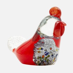 Фигурка Эвис Курочка-3 декор микс гутная работа 10см стекло