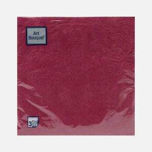 Салфетки Арт букет Барокко Бордовый бум 33*33см 3сл 16лист