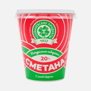 Сметана Толмачевские продукты 20% пл/ст 300г