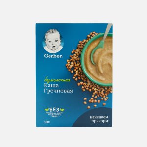 Каша Гербер Гречневая безмолоч с 4мес 180г