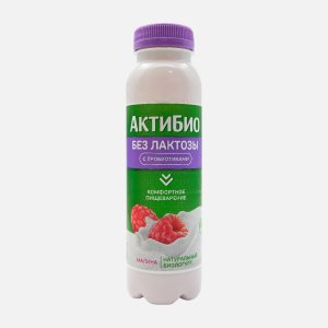 Биойогурт АктиБио Малина обогащ безлактозный 1.5% пл/б 260г