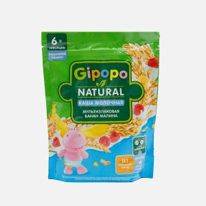 Каша Гипопо Мультизлаковая Банан/малина молоч с 6мес м/у 170г