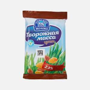Творожная масса Томское молоко изюм 23% пл/уп 170г