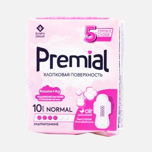 Прокладки Премиал Нормал Винз с крылышками 10шт