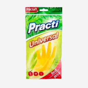 Перчатки Паклан Универсал L желтые 1 пара резиновые 0,5*14,5*30,5см