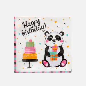 Салфетки Фиоленто Панда Фрэндли Биртхдэй 16,5см 2сл бум 16шт