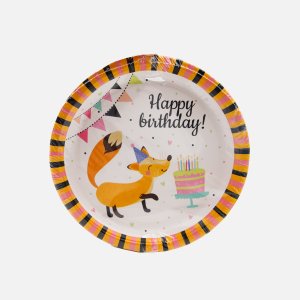 Тарелки Фиоленто Лисенок Фрэндли Биртхдэй d18 бум 6шт