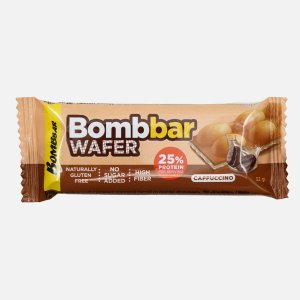 Батончик Бомббар вафельный Капучино с молочно-ореховой пастой 32г