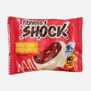 Печенье ФитнесШок протеиновое Брауни Малина 50г