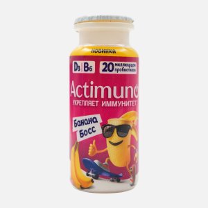 Продукт кисломолочный Актимуно Банана Босс с бананом обогащенный 1.5% пл/б 95г