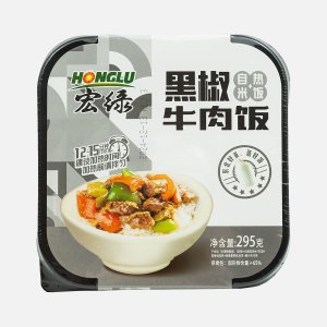 Рис Хонглу саморазогревающийся с говядиной и черным перцем 295г