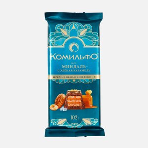 Шоколад Комильфо молоч/бел со вкус миндаля/солен карамели 102г