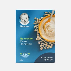 Каша Гербер Овсяная безмолочная с 5мес к/к 180г