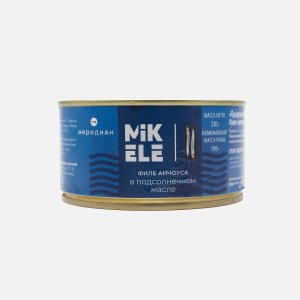 Анчоусы Микеле филе в подсолнечном масле ж/б 330/198г