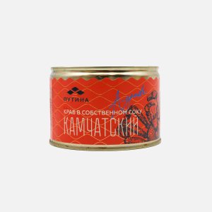 Мясо краба Путина камчатского в с/соку 1с ж/б 240г