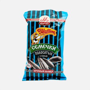 Семечки От Мартина полосатые Отборные с солью пл/уп 150г
