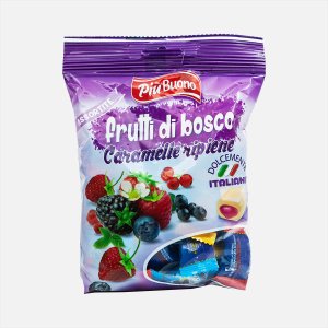 Конфеты Пиу Буоно Ягодное ассорти карамельные 175г