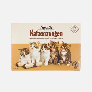 Шоколад Саротти Кошачьи язычки молочный с белым 100г