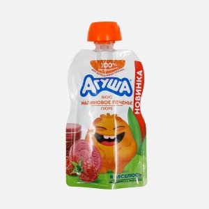 Пюре Агуша Малиновое печенье со злаками/молоком с 8мес 80г