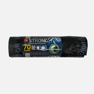 Пакеты д/мусора Грифон Стронг двухс с завязками 70л 10шт в рул /25/1-65