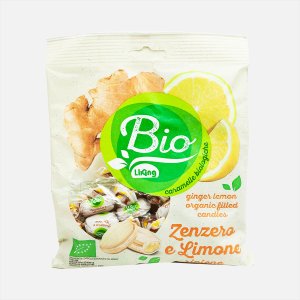 Карамель Лайкинг Био с начинкой из имбиря и лимона 90г