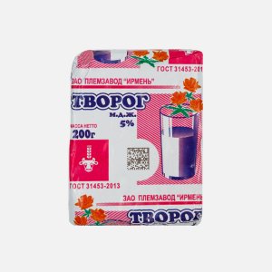 Творог Ирмень 5% фольга 200г