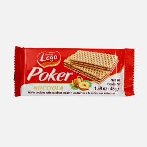 Вафли Гастон Лаго Покер с кремом из фундука 74% 45г