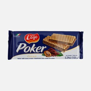 Вафли Гастон Лаго Покер с какао-кремом 75% 150г