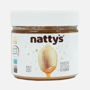 Паста Наттис арахисовая Кранчи с кусочками арахиса и мёдом 325г