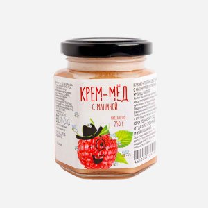 Крем-мёд Медовый дом с малиной ст/б 250г