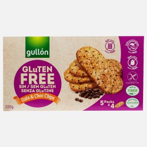 Печенье Гуллон с овсяными хлопьями и кусочками шоколада б/глютена 220г
