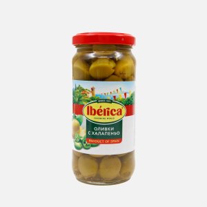 Оливки Иберика с халапеньо ст/б 235г