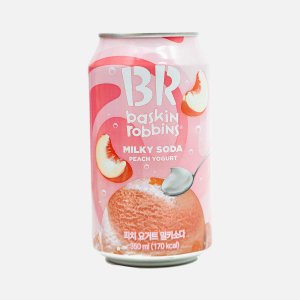 Напиток Баскин Роббинс Милки сода Пич йогурт газ ж/б 350мл