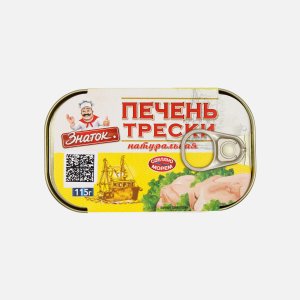 Печень трески Знаток натуральная ж/б 115г