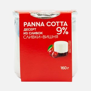 Продукт мол Коломенский Панна Котта Десерт из сливок Сливки-Вишня 160г