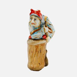 Украшение елочное Лефортовский фарфор Баба Яга фарфор 5х6х11см