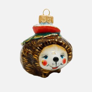 Украшение елоч Лефортовский фарфор Ежик коричневый фарфор 5х7х6,5см