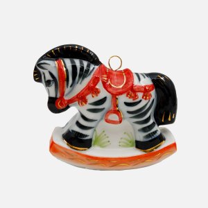 Украшение елоч Лефортовский фарфор Зебра фарфор 9х4х8см
