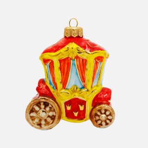 Украшение елоч Лефортовский фарфор Карета кр-жел фарф 4,5х7,5х8,5см