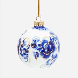 Украшение елоч Лефортовский фарфор Шар круглый коб/зол фарфор 8х8х8см